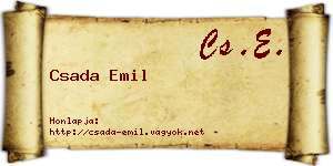 Csada Emil névjegykártya
