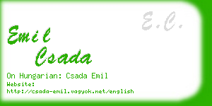 emil csada business card